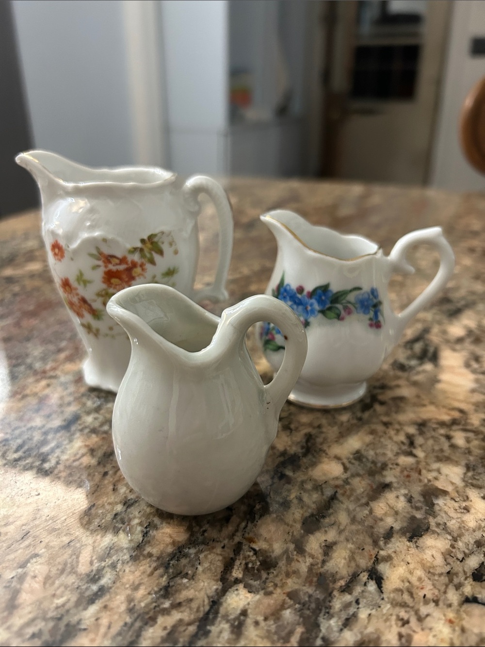 White Ceramic Mini Pitcher Set - Decorative Home Art